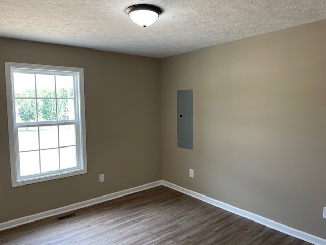 empty room featuring plenty of natural light and hardwood / wood-style floors