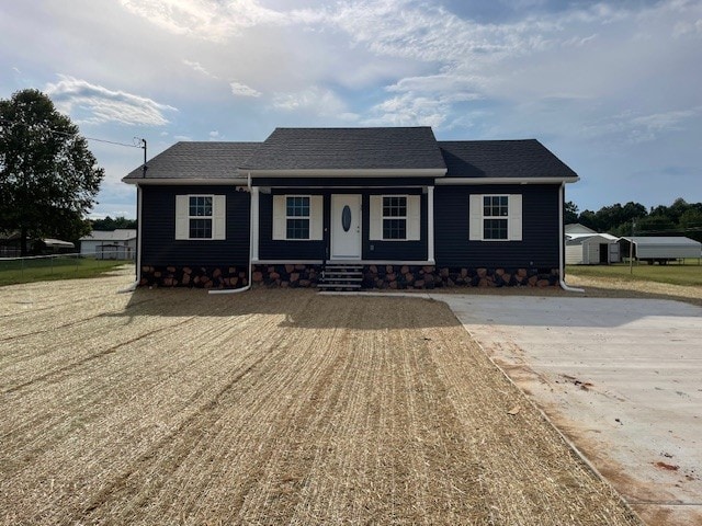 view of front of property with covered porch