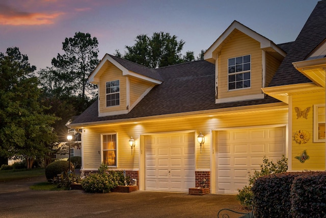 view of front of house featuring a garage