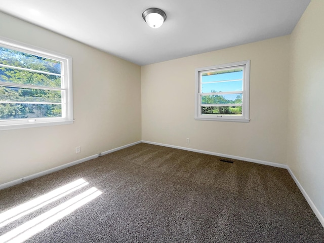 view of carpeted spare room