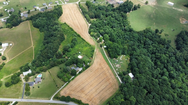 bird's eye view featuring a rural view