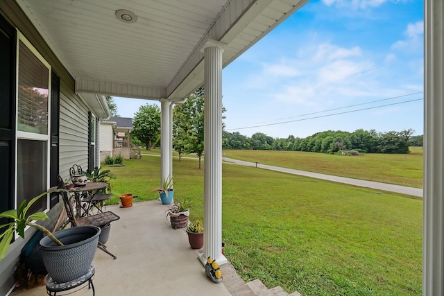 view of patio / terrace with a porch