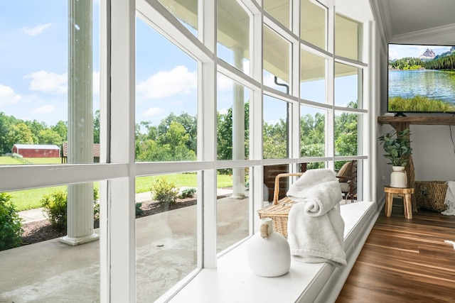 sunroom featuring a wealth of natural light