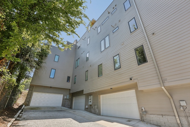 view of property with a garage