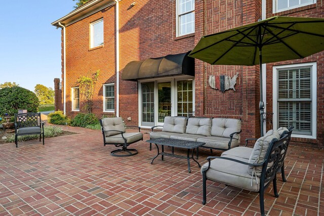 view of patio featuring outdoor lounge area