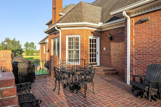 view of patio / terrace with area for grilling