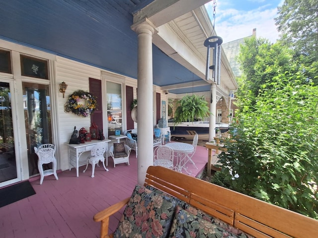 view of wooden deck