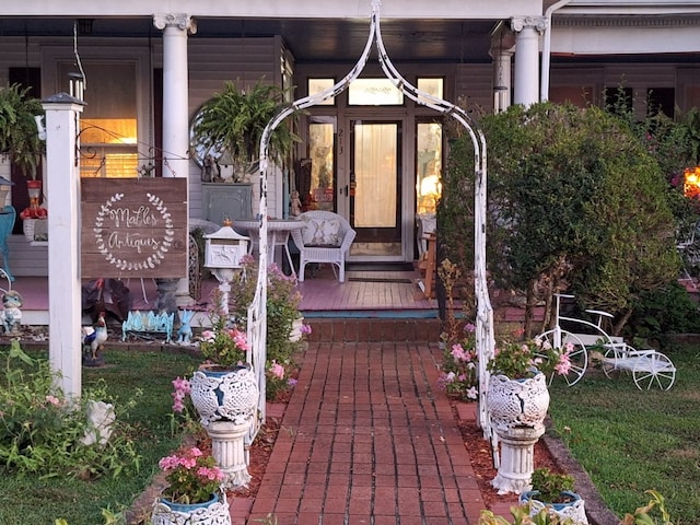 view of doorway to property