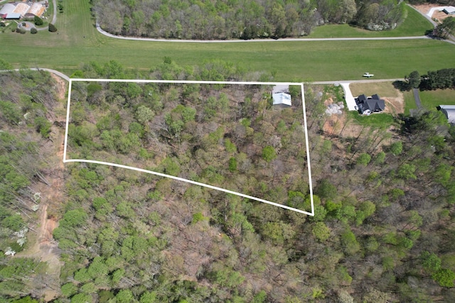 bird's eye view with a rural view