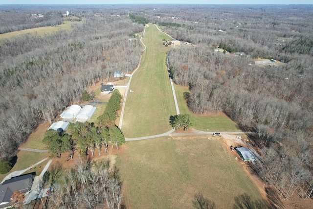 aerial view featuring a rural view