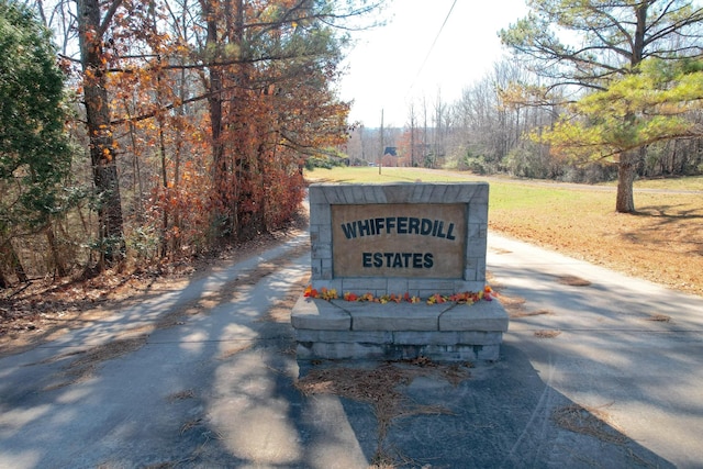 view of community sign