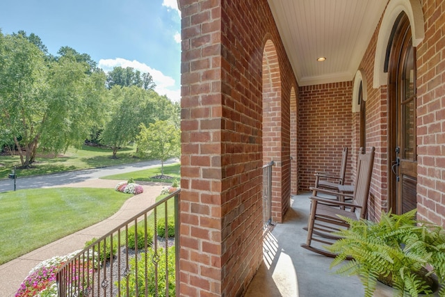 balcony with a porch