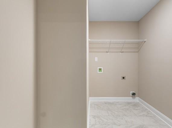 laundry area featuring electric dryer hookup and hookup for a washing machine