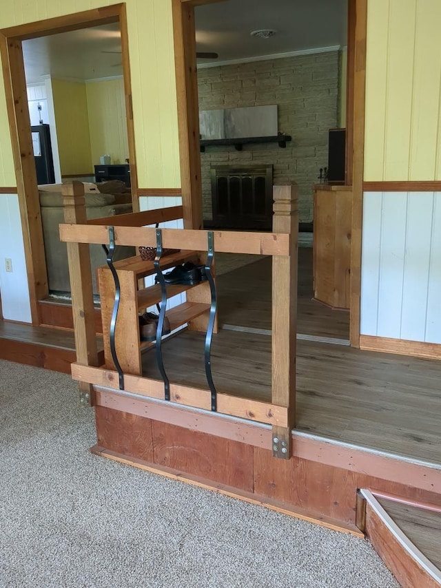 exercise room featuring carpet floors