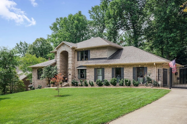 view of front of house featuring a front yard