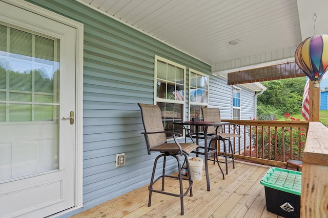 view of wooden deck