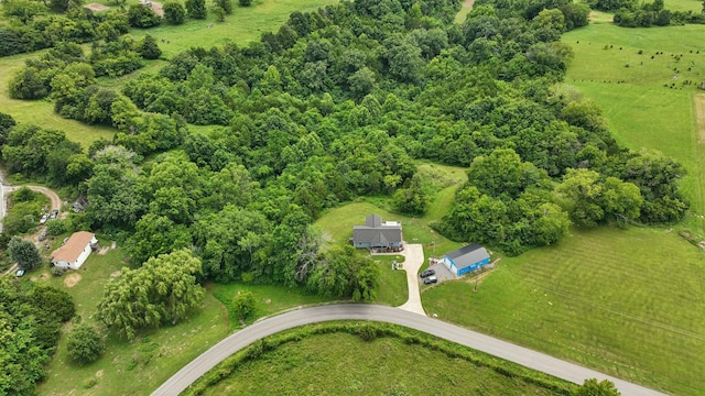 drone / aerial view featuring a rural view