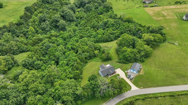 aerial view with a rural view