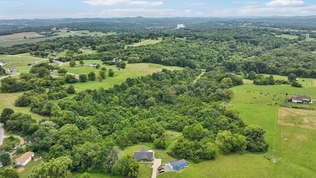 bird's eye view with a rural view