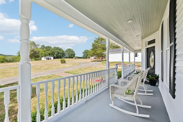 view of patio / terrace featuring covered porch