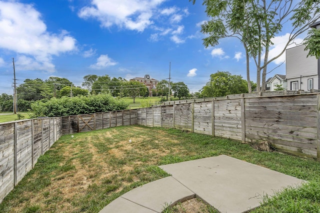 view of yard featuring a patio area