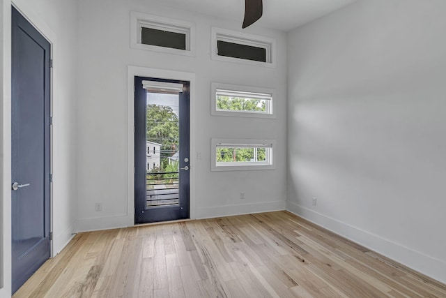 entryway featuring light wood-type flooring