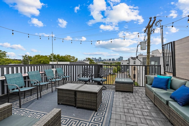 view of patio / terrace with an outdoor hangout area