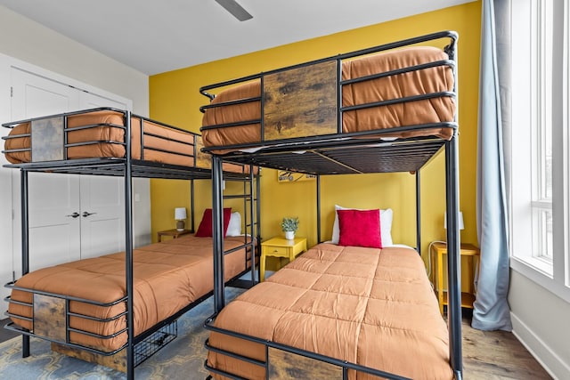 bedroom featuring hardwood / wood-style flooring