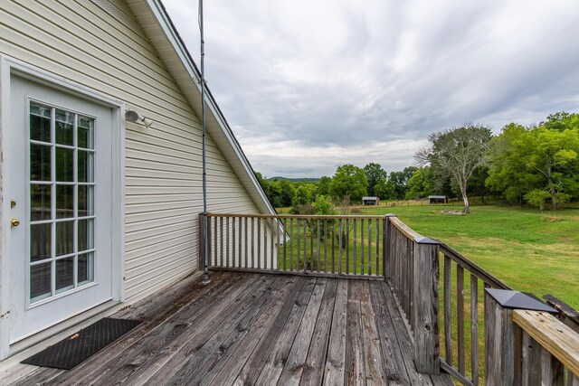 160 Sinking Creek Rd, Petersburg, TN 37144 - wooden deck with a yard