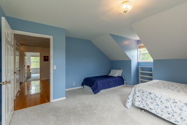 160 Sinking Creek Rd, Petersburg, TN 37144 - bedroom featuring carpet flooring, baseboards, and lofted ceiling