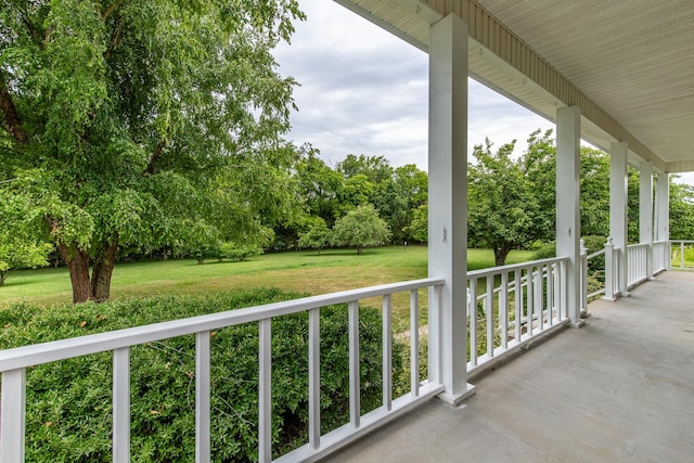 view of patio with a porch