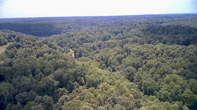birds eye view of property featuring a view of trees