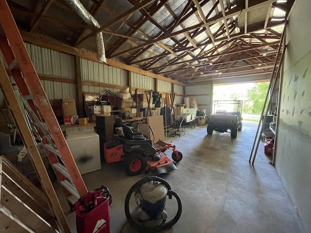 garage featuring washer / clothes dryer