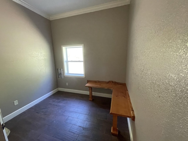 interior space with crown molding