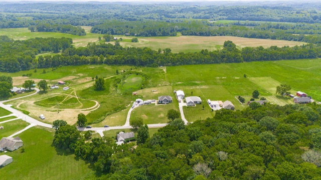 bird's eye view featuring a rural view