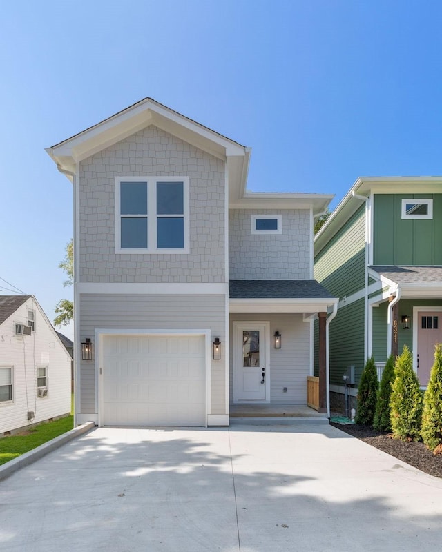 view of front of house featuring a garage