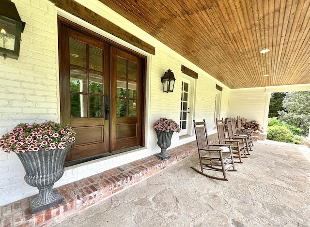 view of patio / terrace featuring covered porch