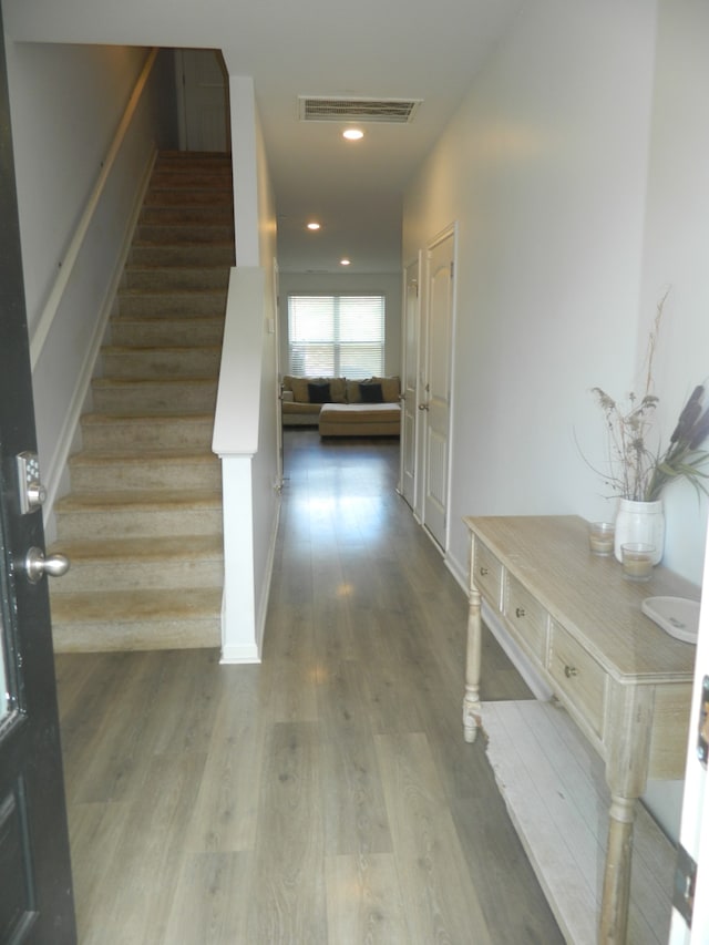 interior space featuring hardwood / wood-style flooring