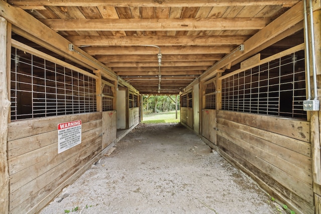 view of horse barn