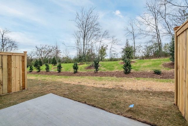 view of yard with a rural view