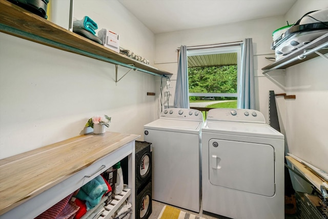 laundry room with separate washer and dryer