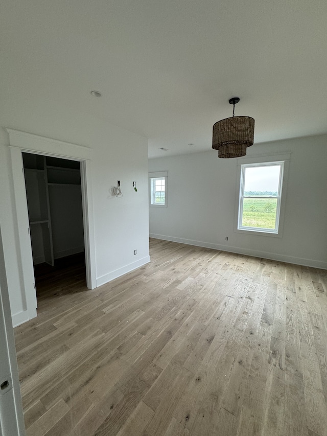 interior space featuring hardwood / wood-style flooring and a closet