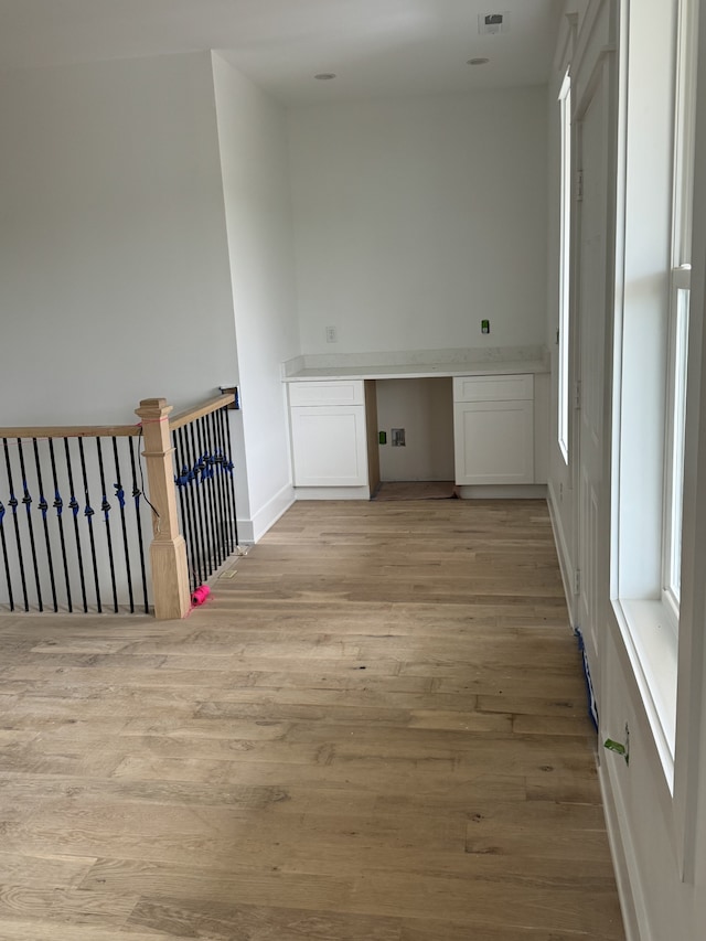 interior space featuring light hardwood / wood-style floors