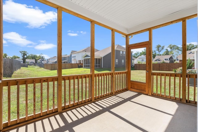 view of sunroom