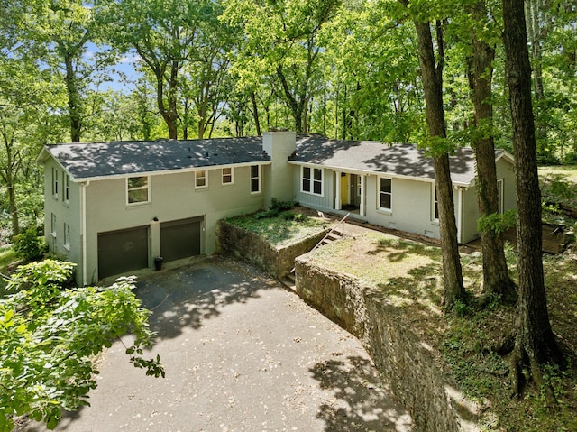 view of front of home featuring a garage