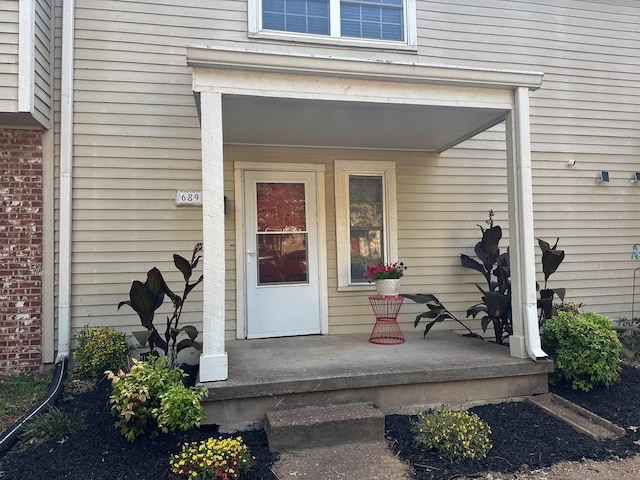 view of doorway to property