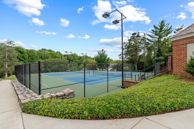 view of tennis court