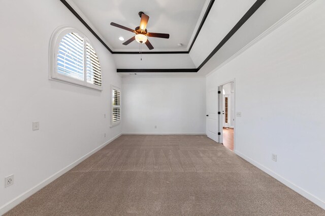 701 Vanview Dr, Lebanon, TN 37087 - carpeted empty room with crown molding, baseboards, and ceiling fan