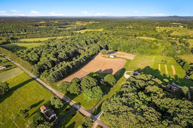 aerial view featuring a view of trees