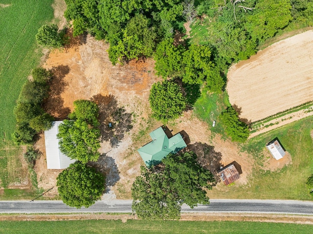 drone / aerial view featuring a rural view